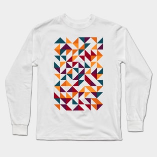 Creative Geometric Colourful Triangle Pattern #12 Long Sleeve T-Shirt